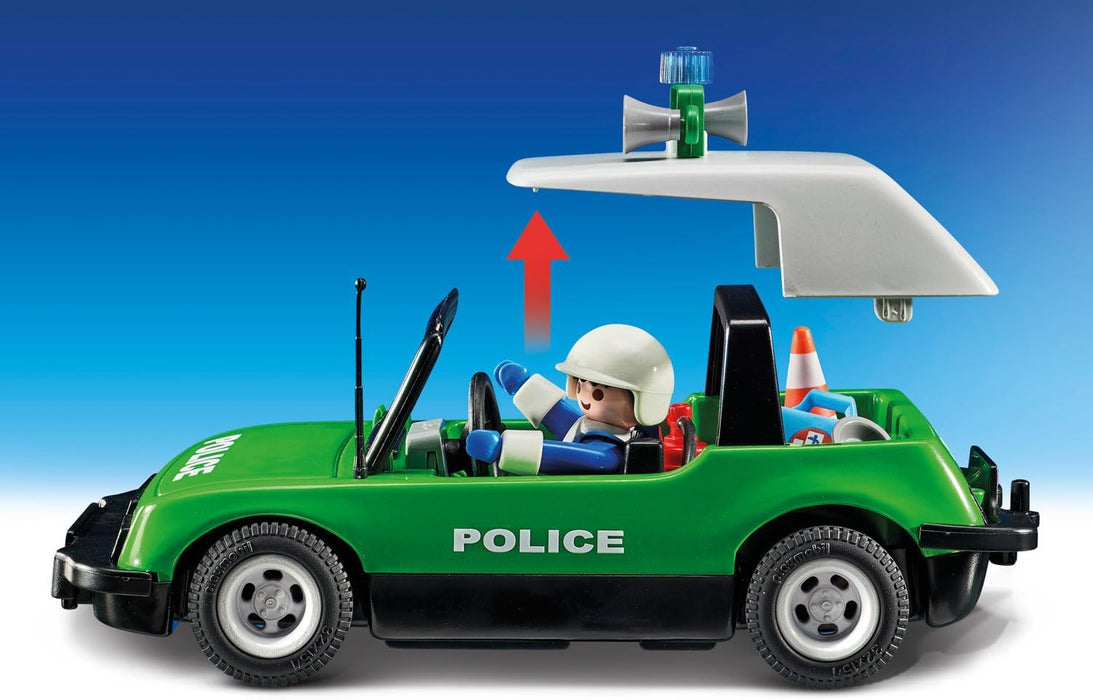 Playmobil 71591 Classic Police Car Anniversary Set, exciting rides with the iconic retro police car from the 70s, collector's car or play sets suitable for children ages 5+