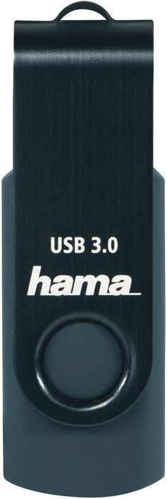 Hama "Rotate" USB Flash Drive, USB 3.0, 32GB, 70Mb/s, petrol blue 32 gb 70 or 90 MB/s data speed