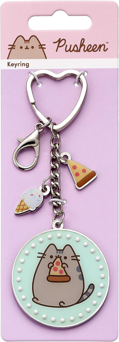 Pusheen the Cat Pizza Keyring with Mini Charms