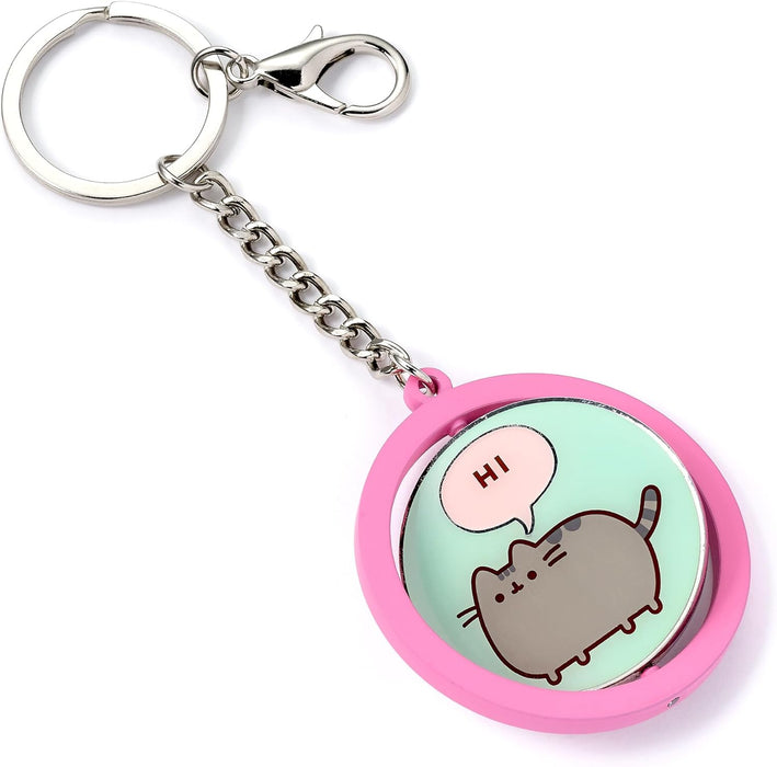 Pusheen the Cat Pink & Blue Hi, Bye Spinning Keyring