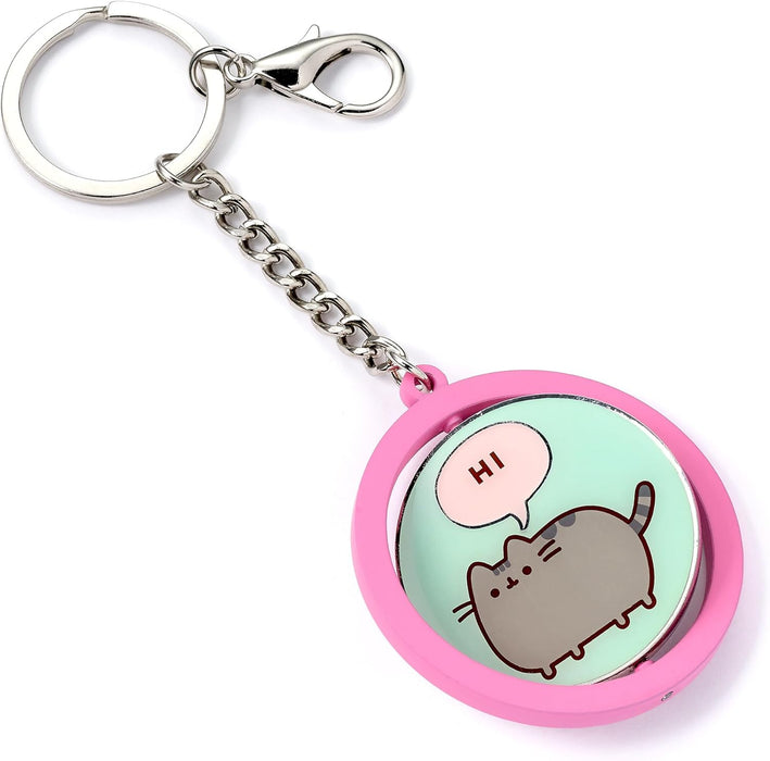 Pusheen the Cat Pink & Blue Hi, Bye Spinning Keyring