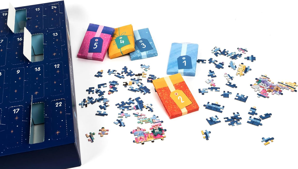 Professor PUZZLE Adventskalender "Christmas Through the Window", Puzzle, ab 8 Jahren, für 1 Spieler