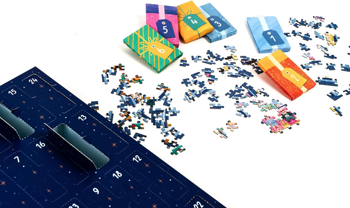 Professor PUZZLE Adventskalender "Christmas Through the Window", Puzzle, ab 8 Jahren, für 1 Spieler