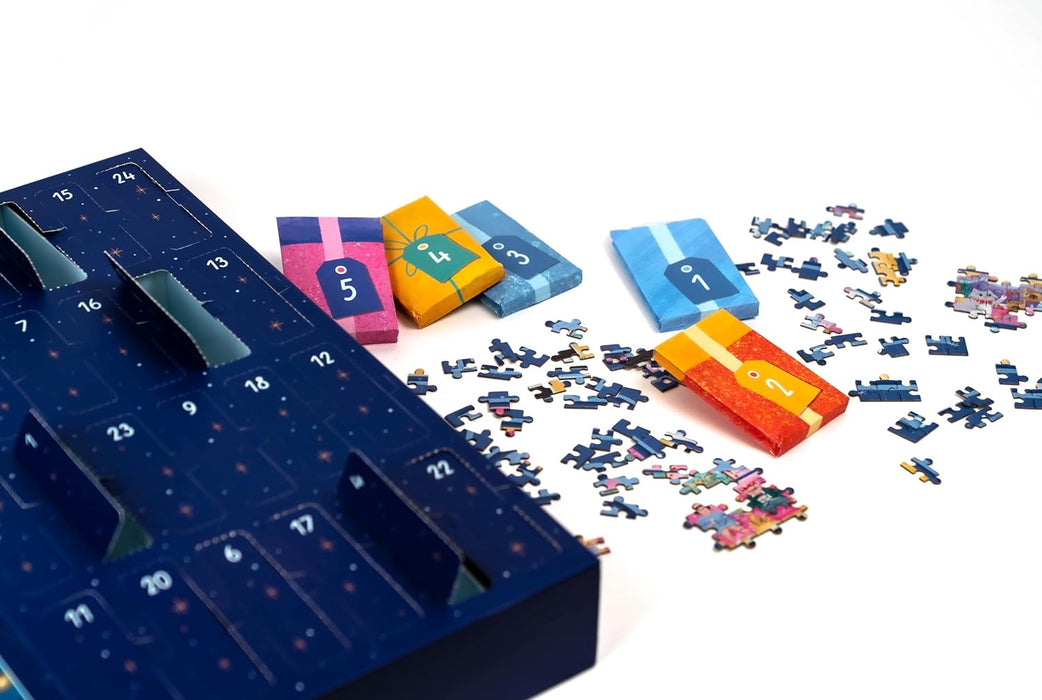 Professor PUZZLE Adventskalender "Christmas Through the Window", Puzzle, ab 8 Jahren, für 1 Spieler