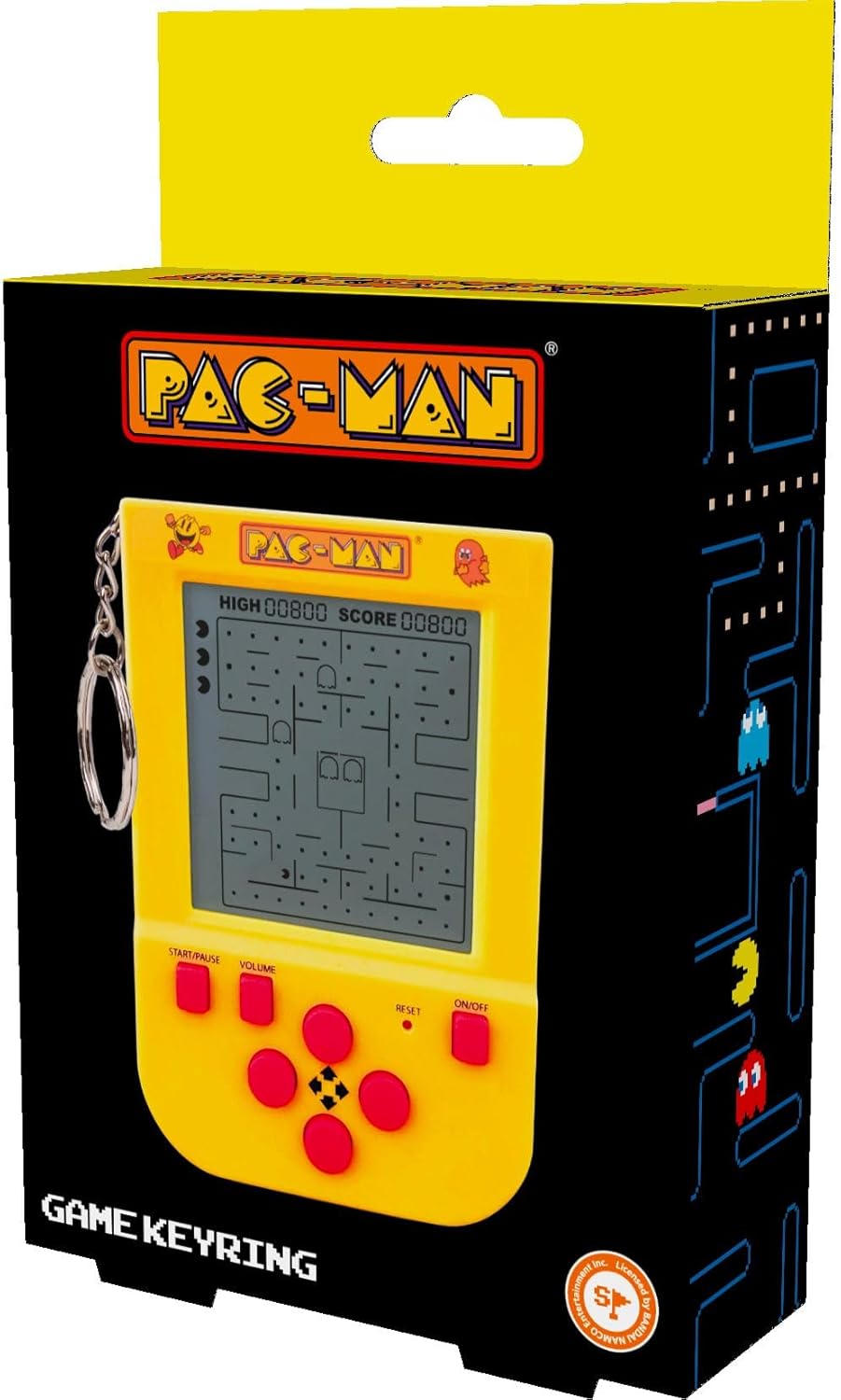 PAC-MAN Key chain Game. Mini Arcade Game LCD Screen Directional Controls & 4 Game Modes Original PAC-MAN Gameplay & Sounds. Officially Licensed PAC MAN Game Merchandise. Retro Gaming Handheld Games.