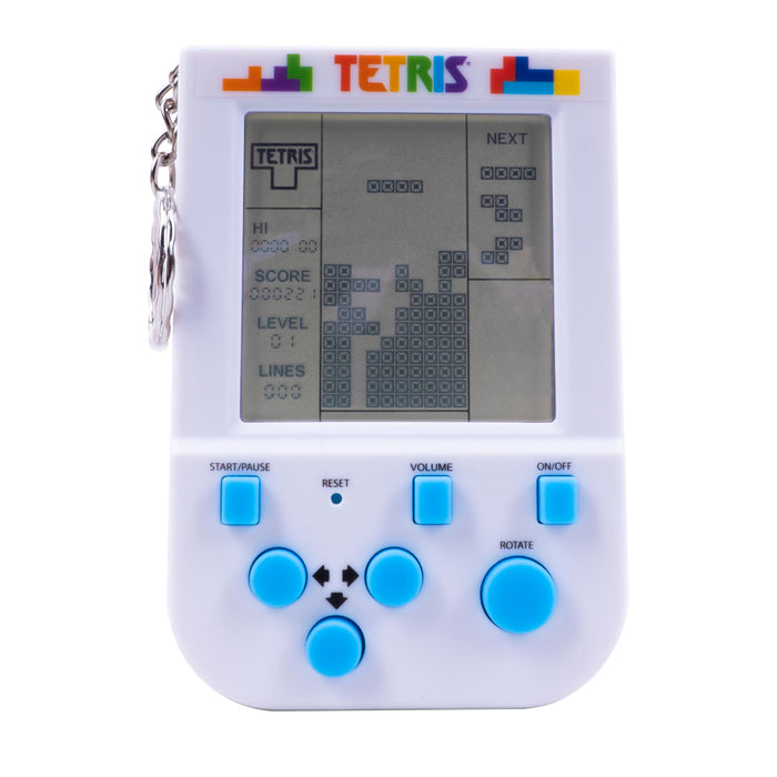 Tetris Keyring Handheld Arcade Game - Retro Mini Portable Handheld Tetris Game for Kids and Adults. Traditional Game Play With 15 Levels Including Original Tetris Gameplay & Sounds.