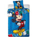 Disney Mickey Mouse Duvet Cover Set - 1 Duvet Cover 140 x 200 cm + 1 Pillowcase 63 x 63 cm (Mickey Bed Linen - A) Mickey Mouse Bedding Set - a