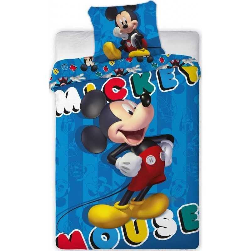 Disney Mickey Mouse Duvet Cover Set - 1 Duvet Cover 140 x 200 cm + 1 Pillowcase 63 x 63 cm (Mickey Bed Linen - A) Mickey Mouse Bedding Set - a