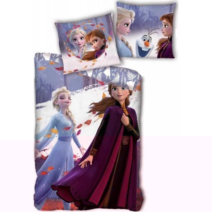 Disney Frozen Duvet Cover Set - 1 Duvet Cover 140 x 200 cm + 1 Pillowcase 63 x 63 cm (Frozen Bedding Set - A