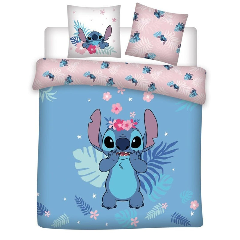 Aymax Double Stitch Bedding Set, 100% Cotton, Duvet Cover 240 x 220 cm + 2 Pillowcases 65 x 65 cm