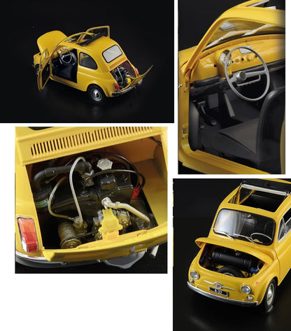 Italeri 4715 1:12 Fiat 500 F Upgraded Edition Model Building Kit, Standing Model Building, Crafts, Hobby, Gluing, Plastic Kit, Detailed Unpainted