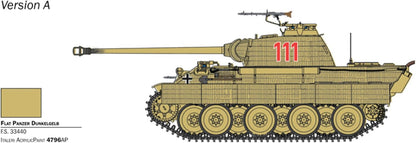 Italeri 25752 1:56 Sd.Kfz. 171 Panther AUSF. A Model Building Kit, Standing Model Building, Crafts, Hobby, Gluing, Plastic Kit, Detailed Unpainted