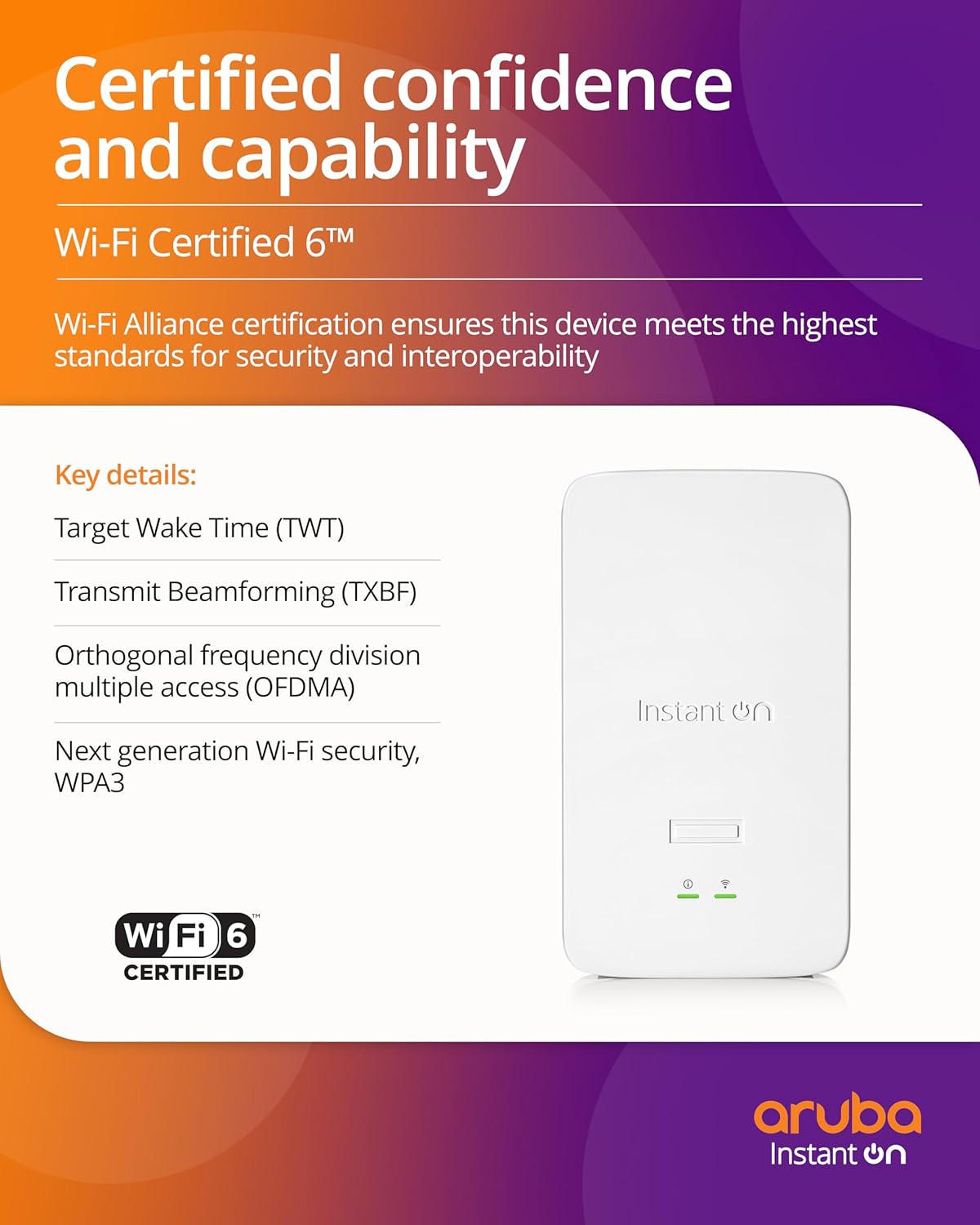 Hpe Networking Instant On Access Point Dual Radio 2x2 WI-Fi 6  Ap22d (nw Ion Ap  Ap22d