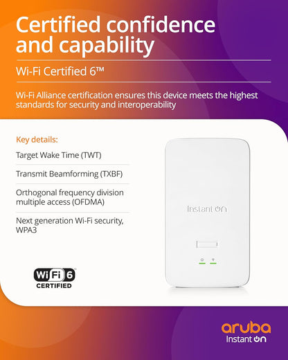Hpe Networking Instant On Access Point Dual Radio 2x2 WI-Fi 6  Ap22d (nw Ion Ap  Ap22d