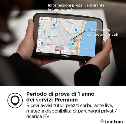 TomTom GO Navigator car sat nav (Extra-large 7" screen, real-time traffic information, 12-month Speed Camera Alerts trial, Europe maps, Wi-Fi updates, Premium Services, magnetic mount