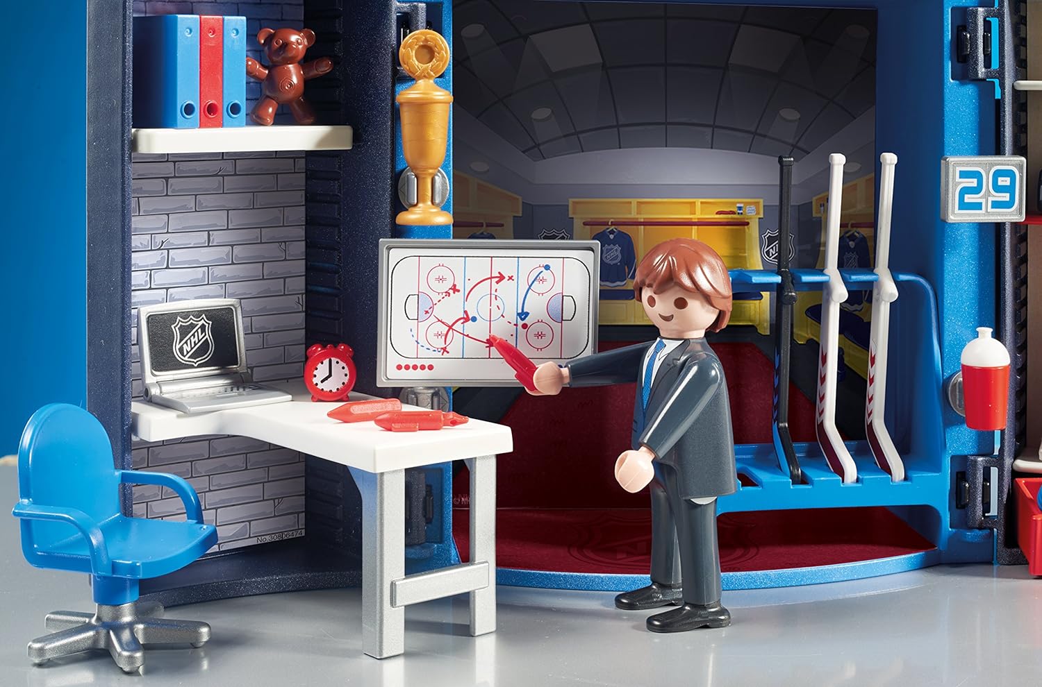 Playmobil NHL Locker Room Play Box Building Set 9176