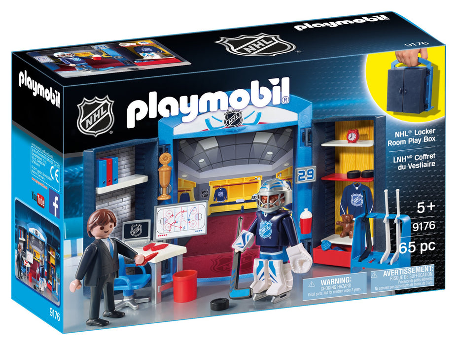 Playmobil NHL Locker Room Play Box Building Set 9176