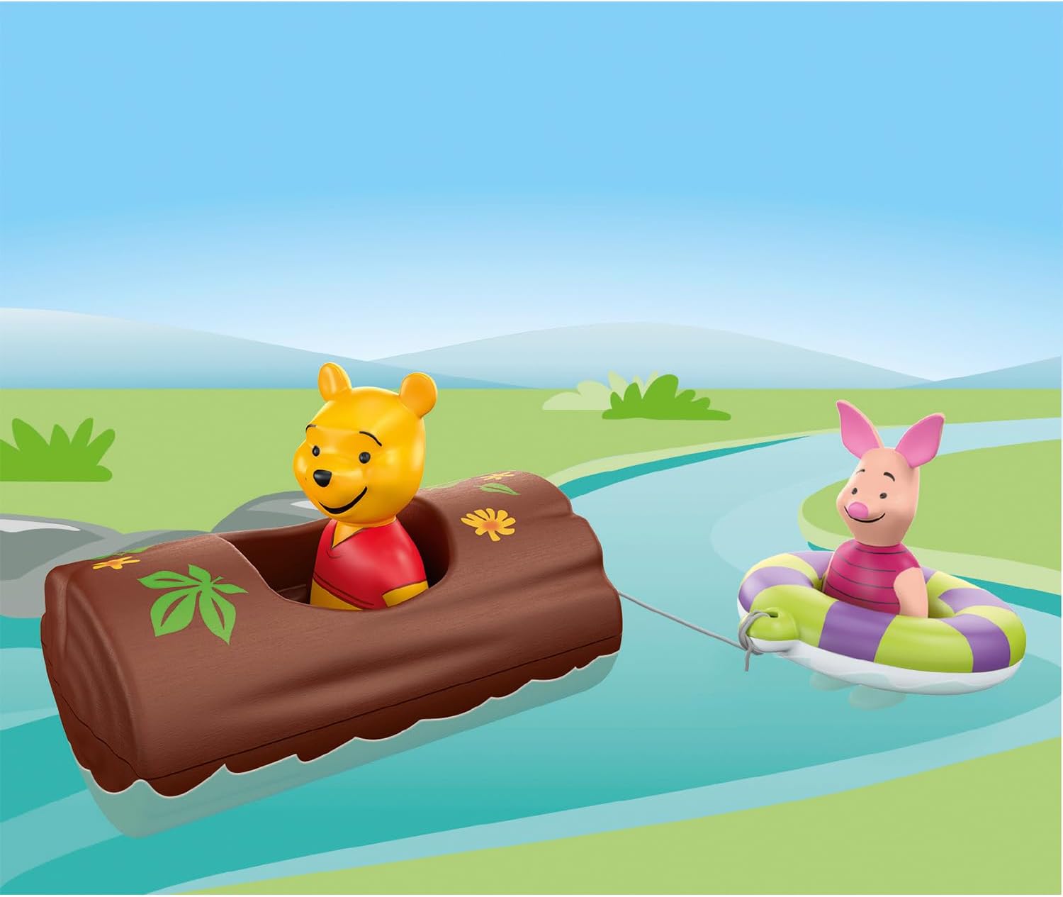 PLAYMOBIL JUNIOR | Disney | Winnie Puuhs & Ferkels Wasserabenteuer | nachhaltiges Spielzeug aus biobasierten Kunststoffen | für Kinder ab 1 Jahr | 71705