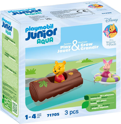 PLAYMOBIL JUNIOR | Disney | Winnie Puuhs & Ferkels Wasserabenteuer | nachhaltiges Spielzeug aus biobasierten Kunststoffen | für Kinder ab 1 Jahr | 71705