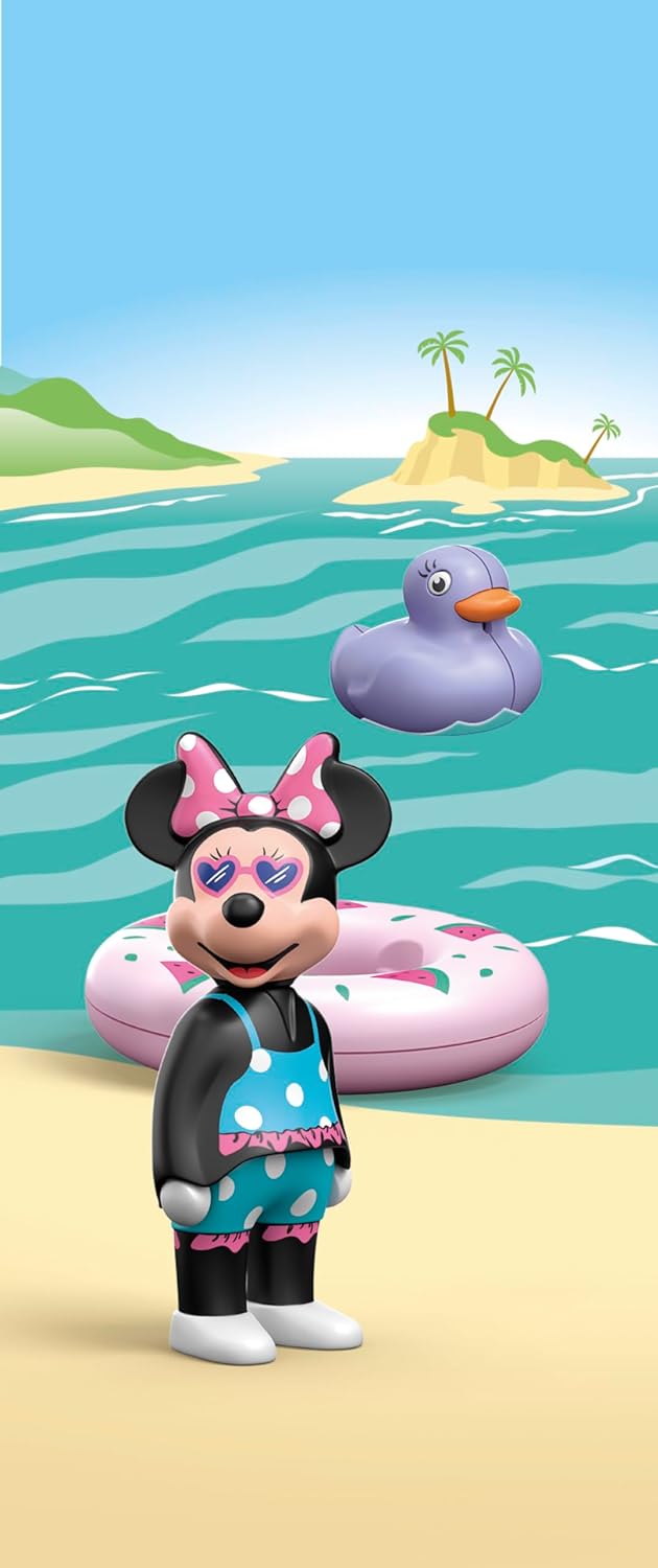 PLAYMOBIL JUNIOR | Disney | Minnie Maus' Strandausflug | nachhaltiges Spielzeug aus biobasierten Kunststoffen | für Kinder ab 1 Jahr | 71706