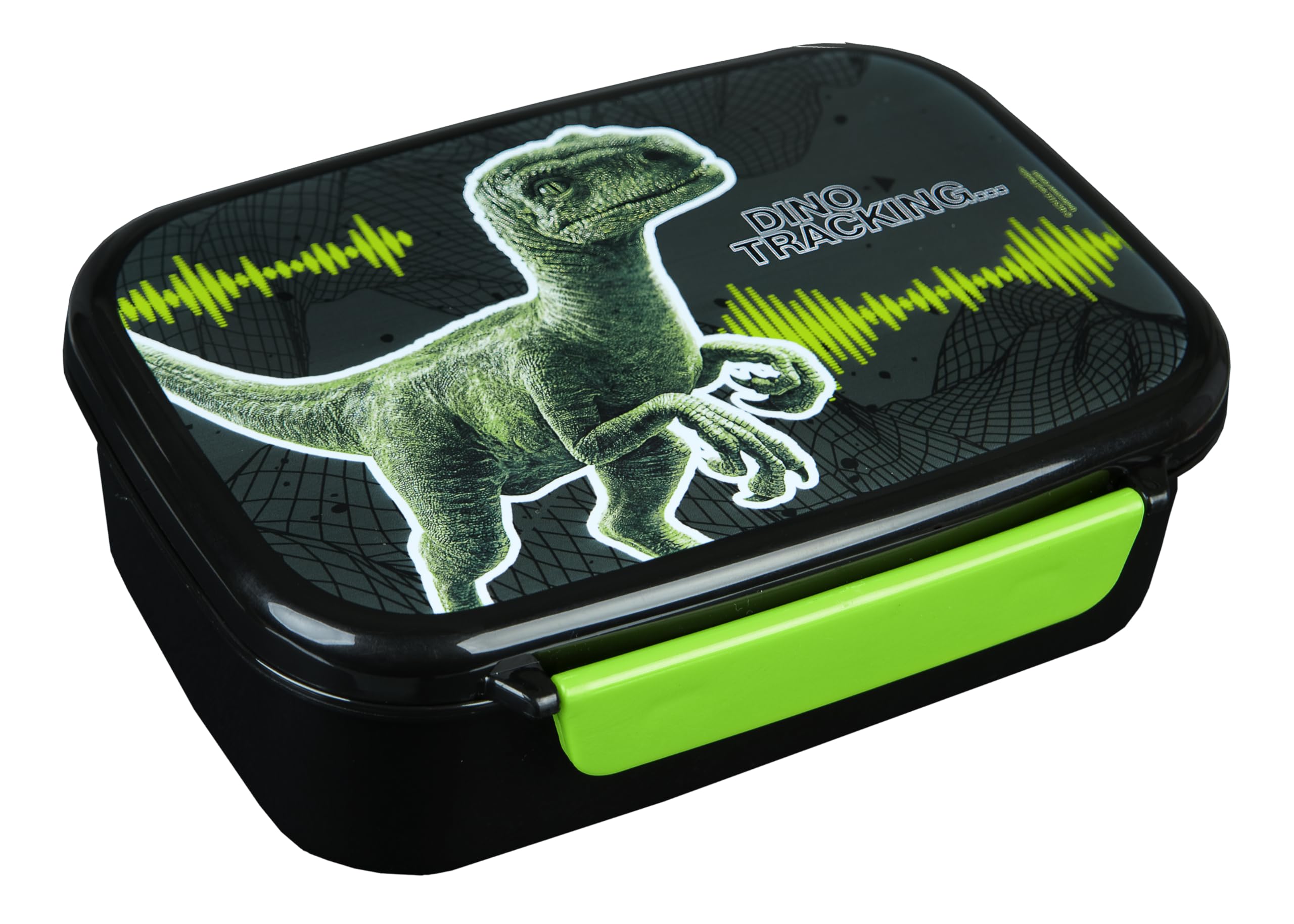 Scooli JUSP9903 Lunch Box, Plastic, Green Jurassic World