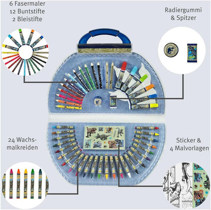 Undercover Painting Case 51 Pieces Jurassic World Creative Set Painting & Design