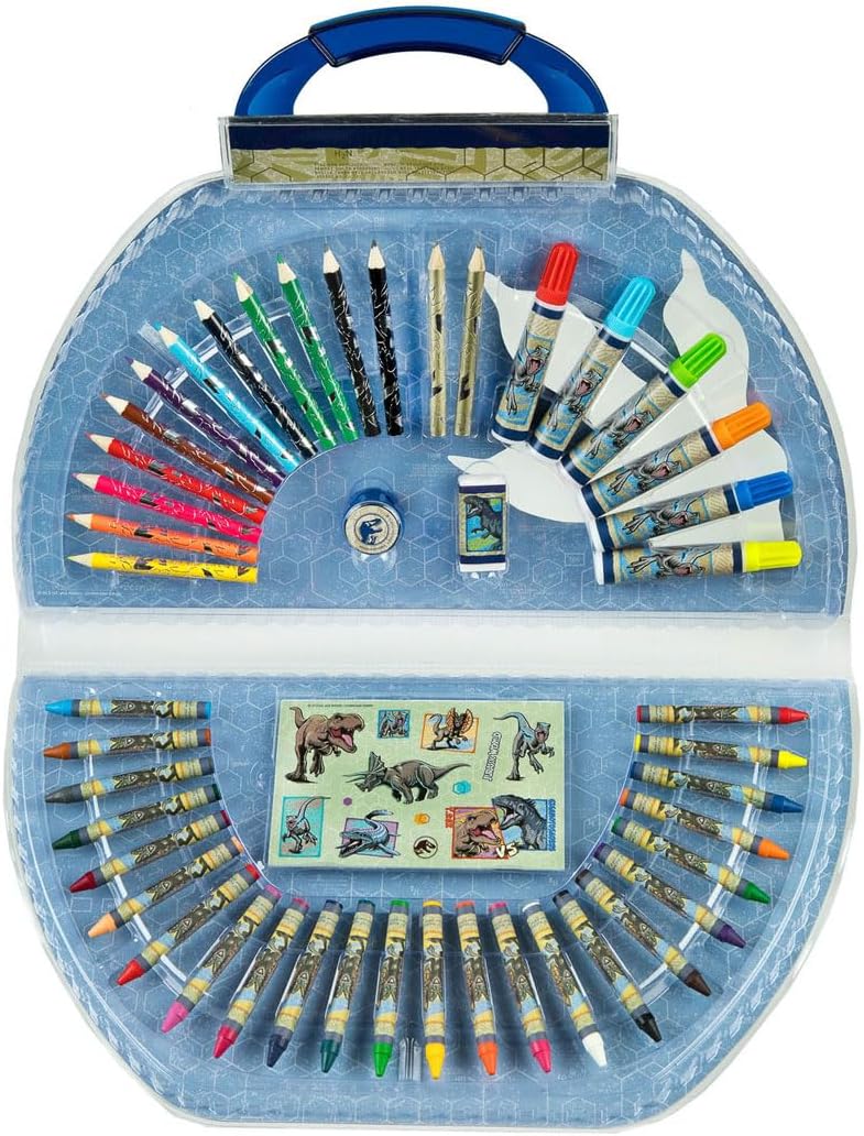 Undercover Painting Case 51 Pieces Jurassic World Creative Set Painting & Design