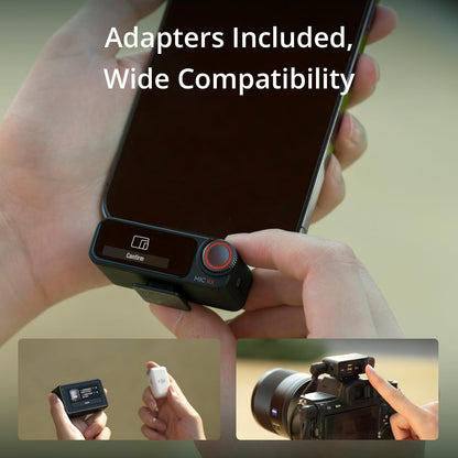 DJI Mic 2 (1 TX + 1 RX), Wireless Microphone with Intelligent Noise Cancelling, 32-bit Float Internal Recording, Optimized Sound, 250m (820 ft.) Range, Microphone for iPhone, Android, Camera, Vlogs 1 TX + 1 RX Single