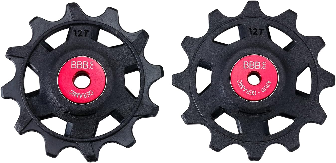 BBB Cycling RollerBoys Ceramic 12T SR Pulley Wheels | SRAM Compatible | 12-speed Groupsets | High Performance Ceramic Pulley Wheels | Durable and Efficient Derailleur Jockey Wheels | BDP-20