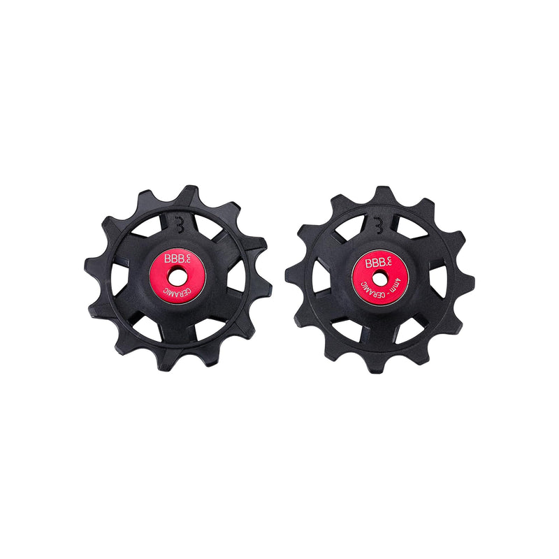 BBB Cycling RollerBoys Ceramic 12T SR Pulley Wheels | SRAM Compatible | 12-speed Groupsets | High Performance Ceramic Pulley Wheels | Durable and Efficient Derailleur Jockey Wheels | BDP-20