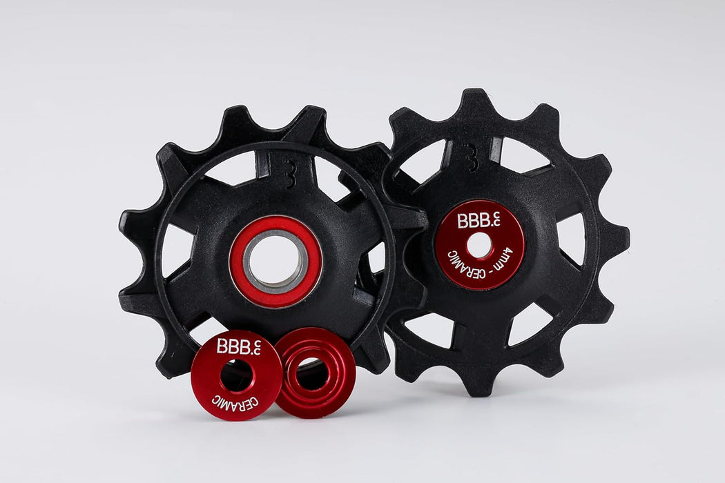 BBB Cycling RollerBoys Ceramic 12T SR Pulley Wheels | SRAM Compatible | 12-speed Groupsets | High Performance Ceramic Pulley Wheels | Durable and Efficient Derailleur Jockey Wheels | BDP-20