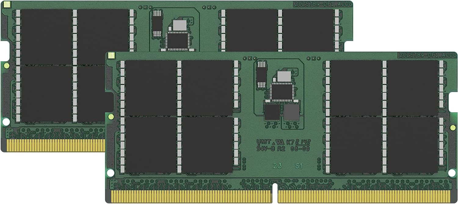 Kingston Branded Memory 64GB DDR5 5600MT/s SODIMM (Kit of 2) KCP556SD8K2-64 Notebook Memory 64GB 5600MT/s DDR5 SODIMM 2RX8 1.1V