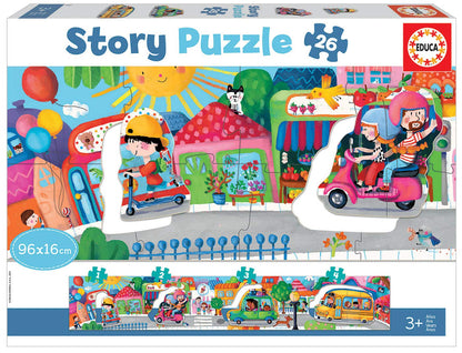 Educa Didacta Story 18901 Panorama-puzzel voor kinderen, 26 delen, vanaf 3 jaar