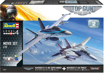 Revell- Top Gun 2 Movie Set Maverick Accesorios, Color Plateado, Mittel (RV05677