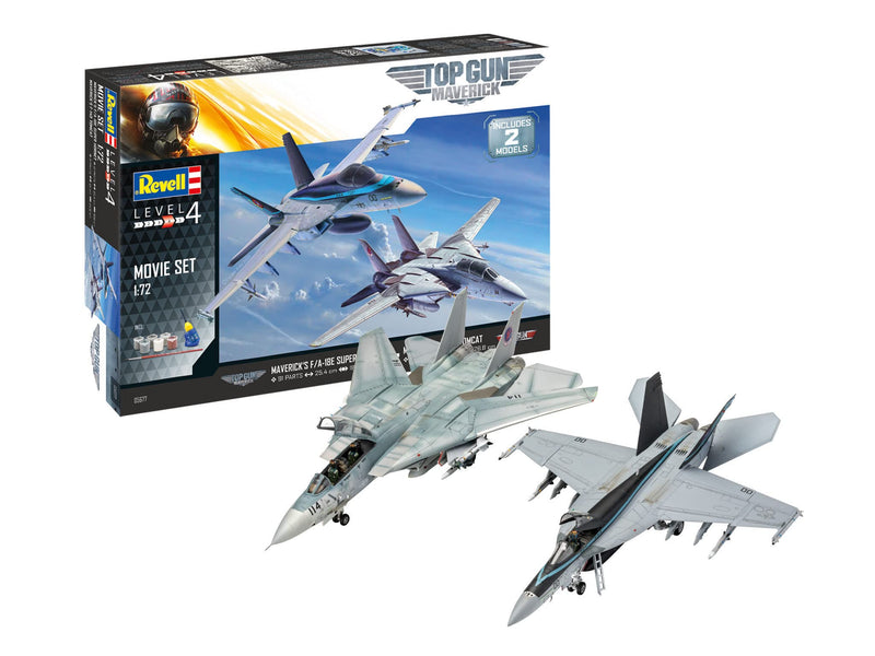 Revell- Top Gun 2 Movie Set Maverick Accesorios, Color Plateado, Mittel (RV05677