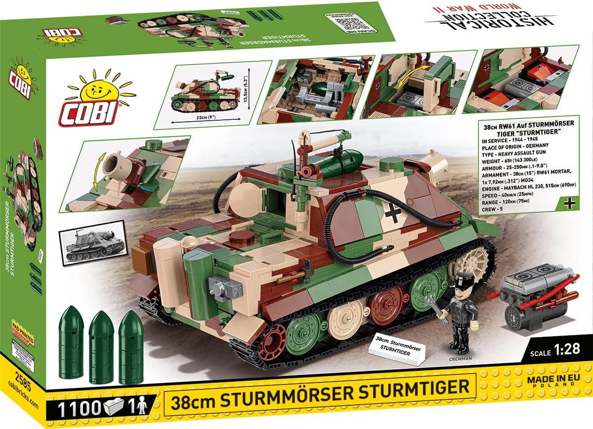 COBI Historical Collection World War II 2585 Sturmmorser Tiger Sturmt 2585
