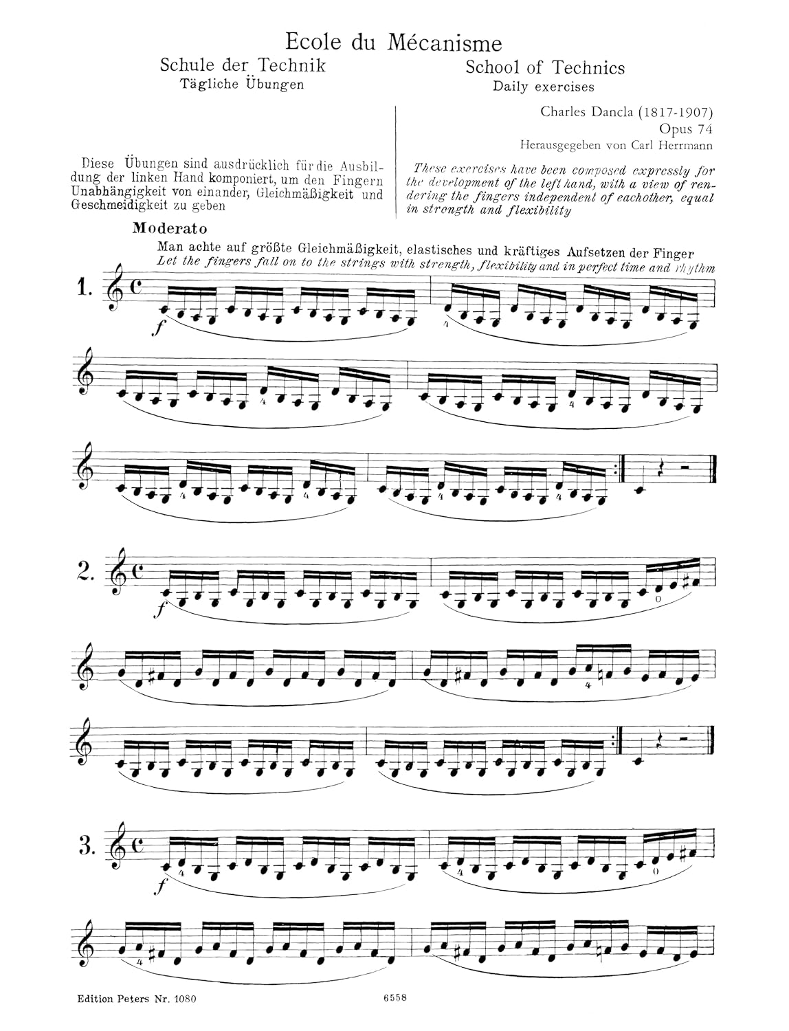 Dancla: École du Mécanisme, Op. 74 (50 Technical Studies for Violin) (EP1080)