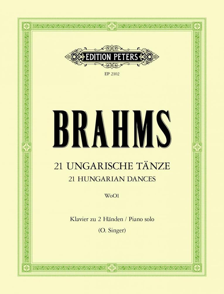 Brahms: 21 Hungarian Dances, WoO 1 (Piano Solo) (EP2102)