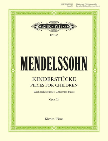 Mendelssohn: 6 Children's Pieces Op.72 (Piano Solo) (EP3347)