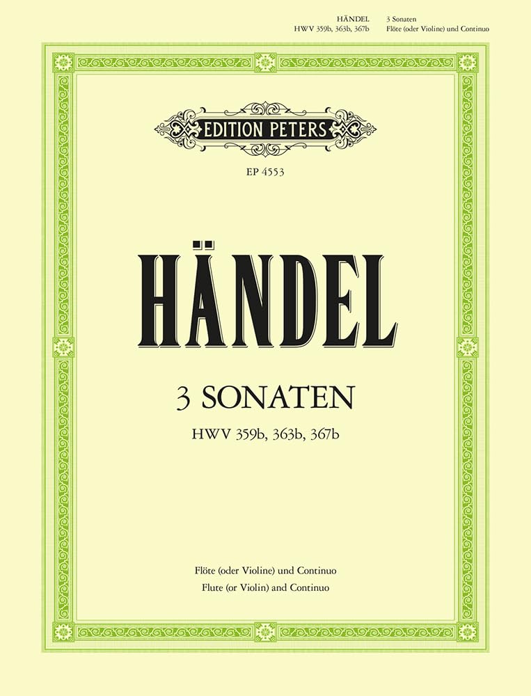 Handel: Flute Sonatas, Complete in 3 volumes, Vol.2 (Score and Parts) (EP4553)