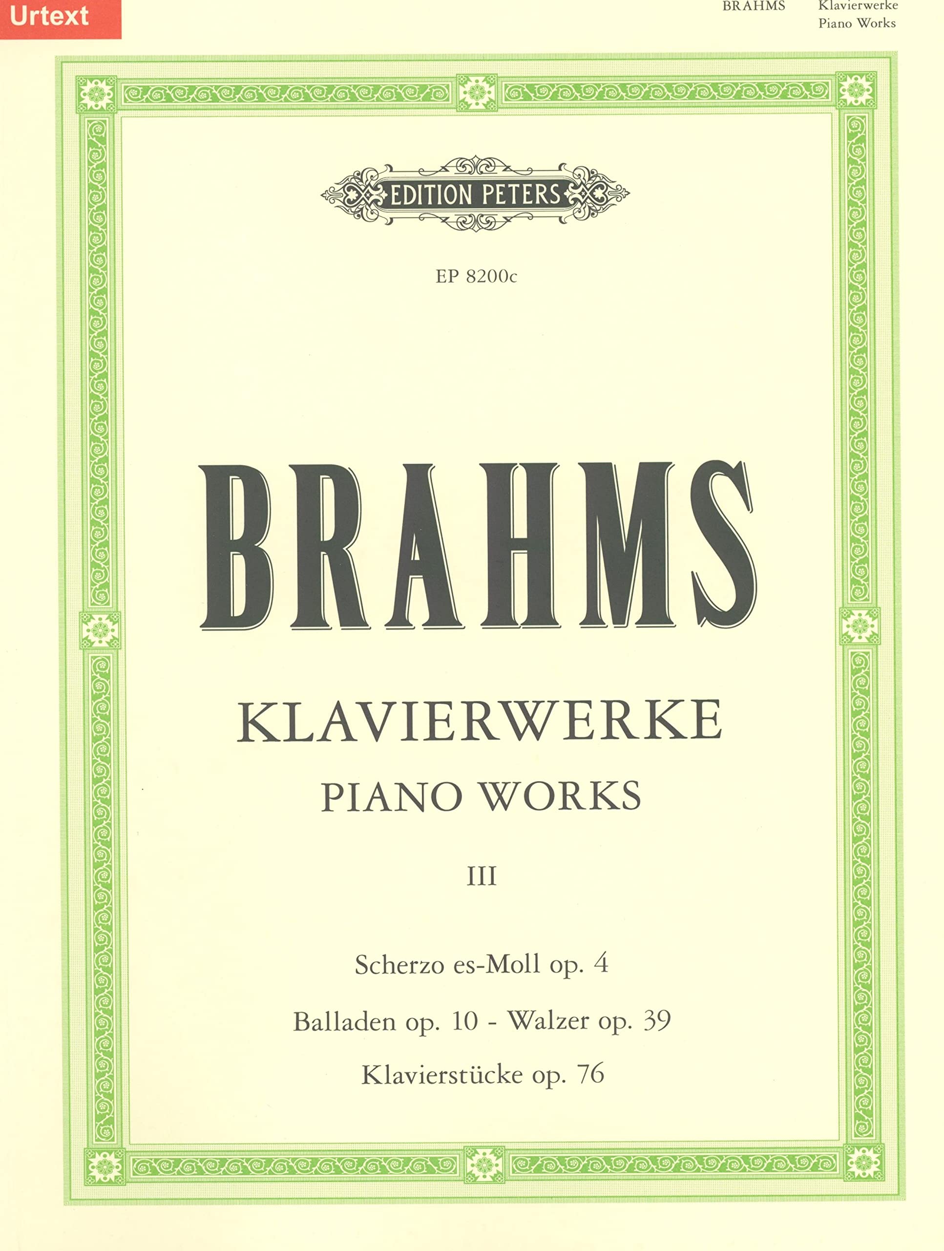 Johannes Brahms-Klavierwerke - Band 3