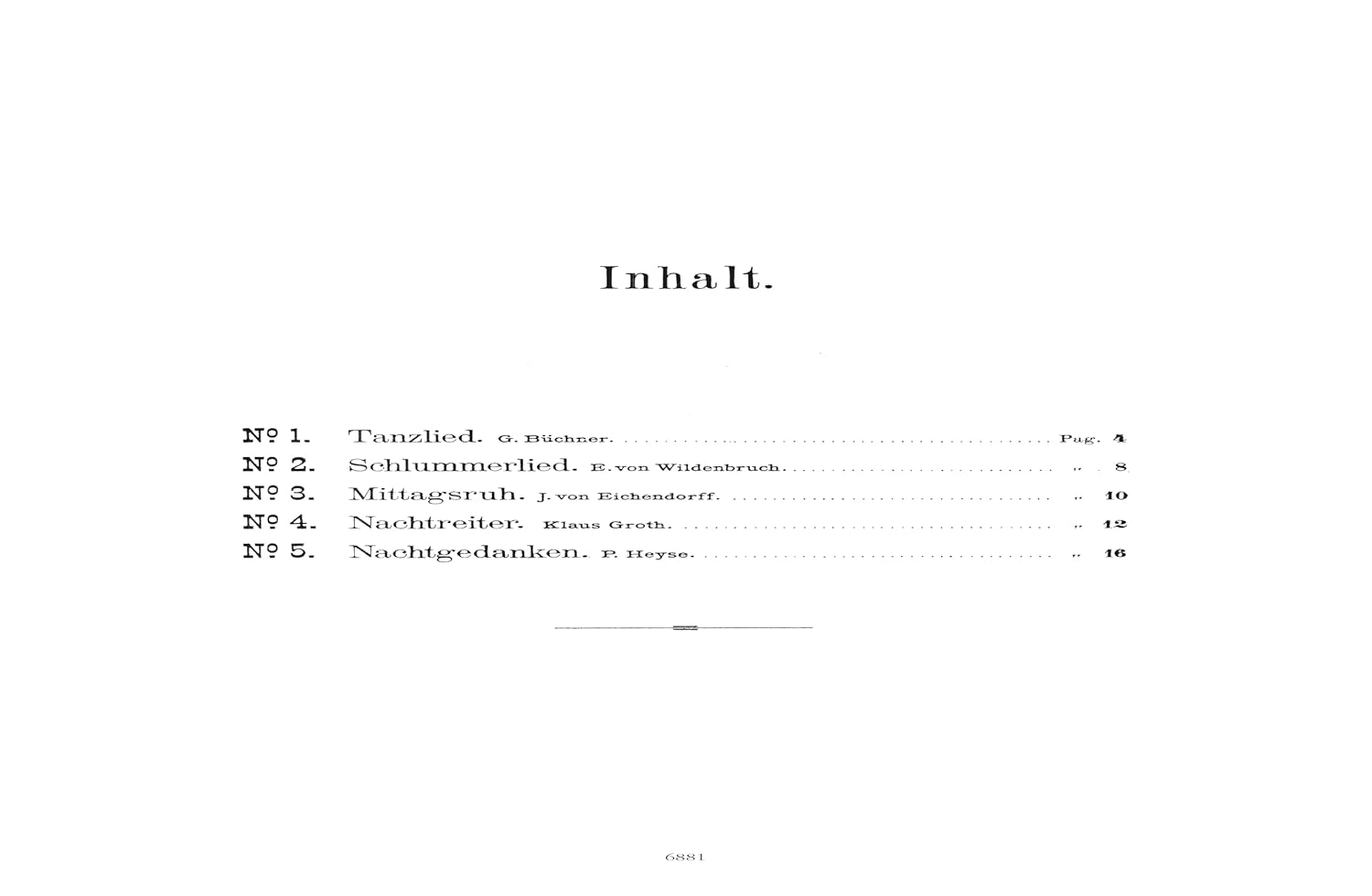 Lieder Opus 4