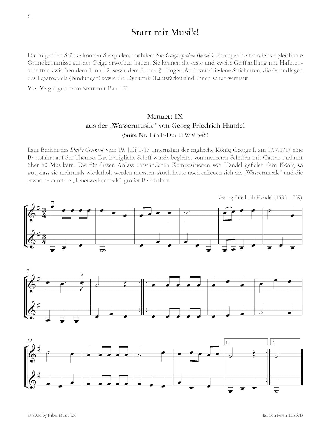 Geige spielen. Eine Einführung für Erwachsene Band 2 Für Violine solo: Lehrmaterial.