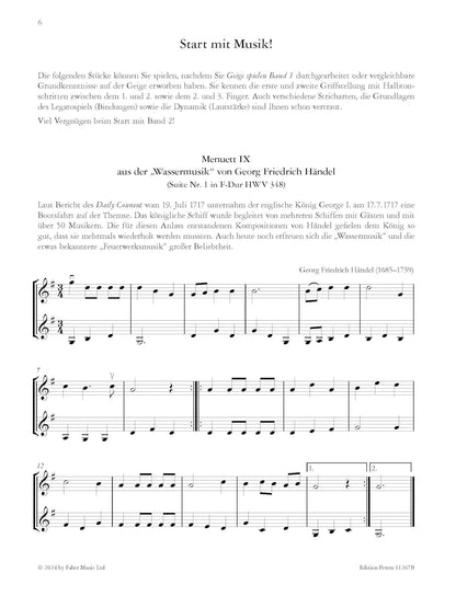 Geige spielen. Eine Einführung für Erwachsene Band 2 Für Violine solo: Lehrmaterial.