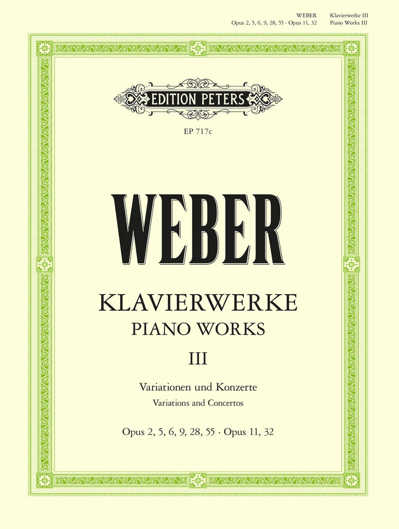 Weber: Piano Works Vol. III: Variations & Concertos (EP717C)