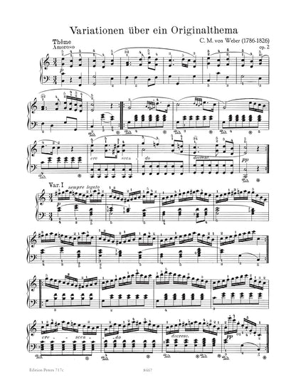 Weber: Piano Works Vol. III: Variations & Concertos (EP717C)