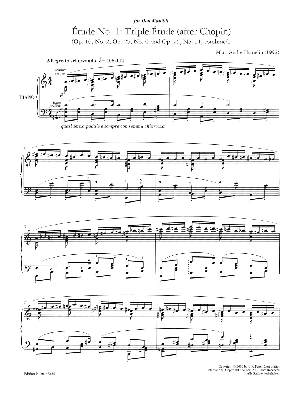 Hamelin: 12 Études for Piano in all the minor keys: Für Klavier zu zwei Händen (Edition Peters