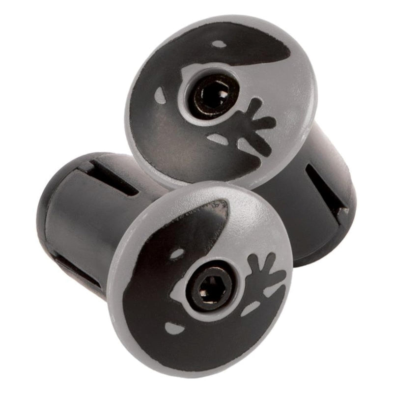 Lizard Skins - Packaged DSP Bar Tape Plugs - Cool Gray