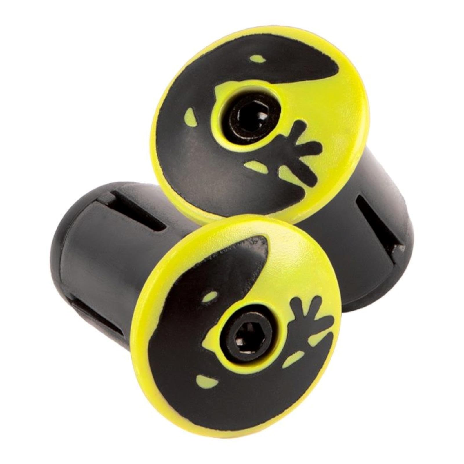 Lizard Skins - Packaged DSP Bar Tape Plugs - Neon Yellow