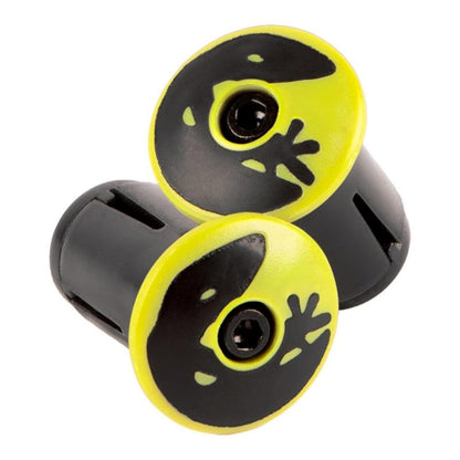 Lizard Skins - Packaged DSP Bar Tape Plugs - Neon Yellow